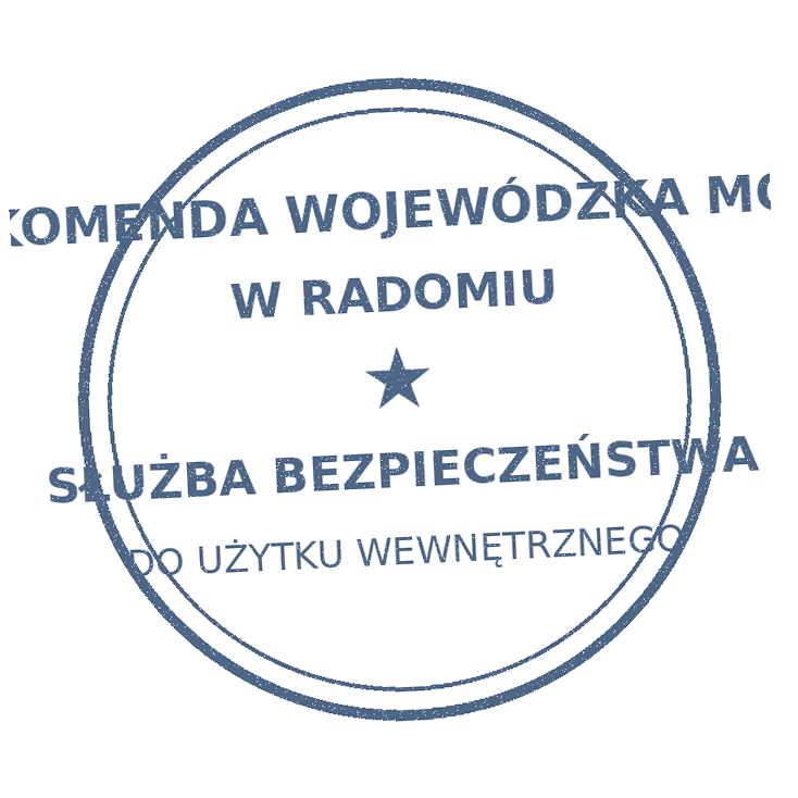 Pieczęć KW MO — SB w Radomiu